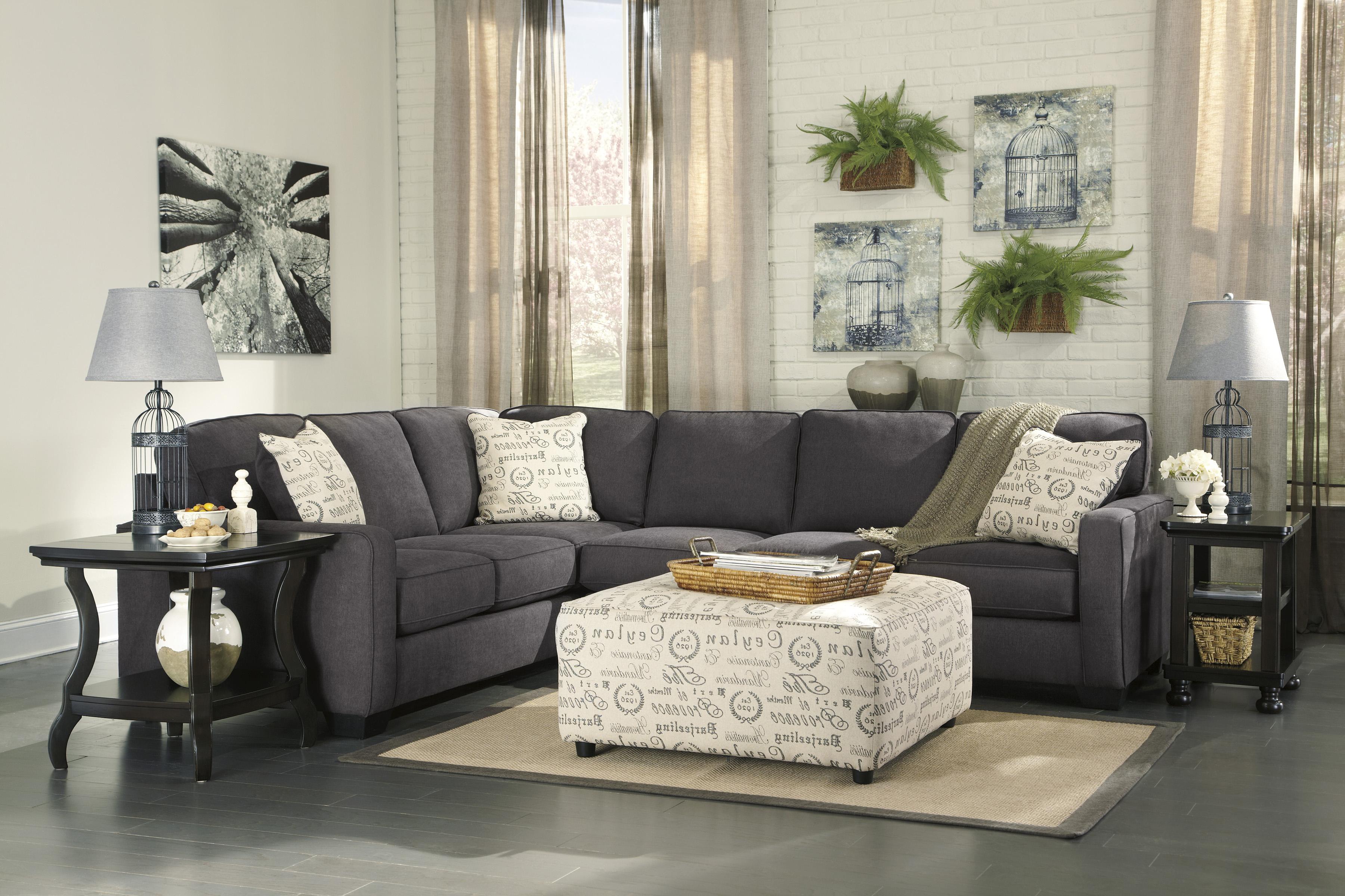 Signature Design by Ashley Alenya Charcoal 3Piece Sectional with
